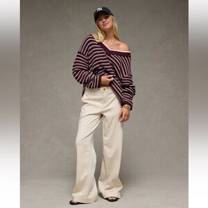 American Eagle Outfitters Oversized Striped Sweater